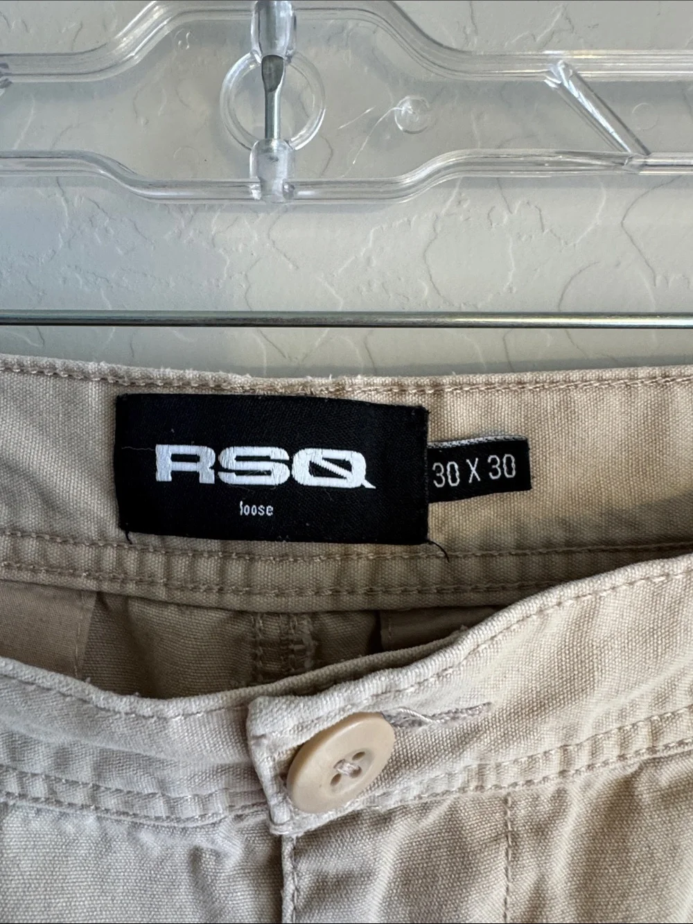 RSQ Men's Tan Cargo Pants with Utility Pockets